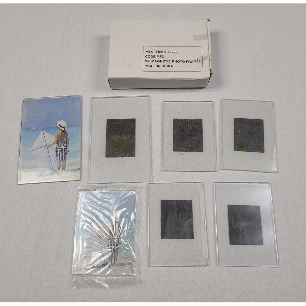 Unbranded Clear Acrylic Magnetic Photo Frames Set of 7 (5x - 3.5×5, 2x - 4×6)